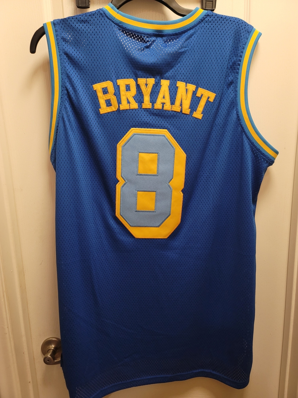 Kobe Bryant #8 Crenshaw Blue and Yellow Men’s Basketball Jersey - 3XL - NWT